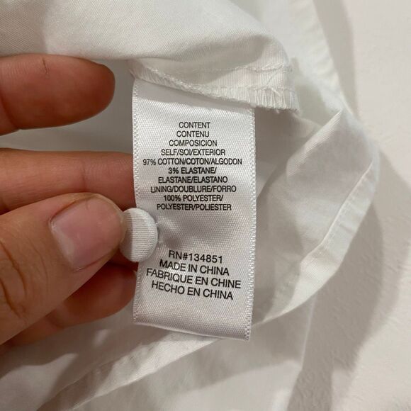 WAYF White Tiered Mini Dress XL | Long Sleeve Babydoll Dress Women’s Flowy Tunic - Picture 7 of 10